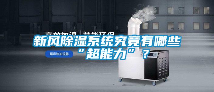 新風(fēng)除濕系統(tǒng)究竟有哪些“超能力”？