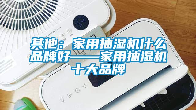 其他：家用抽濕機什么品牌好——家用抽濕機十大品牌