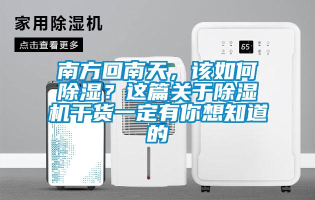 南方回南天，該如何除濕？這篇關(guān)于除濕機(jī)干貨一定有你想知道的