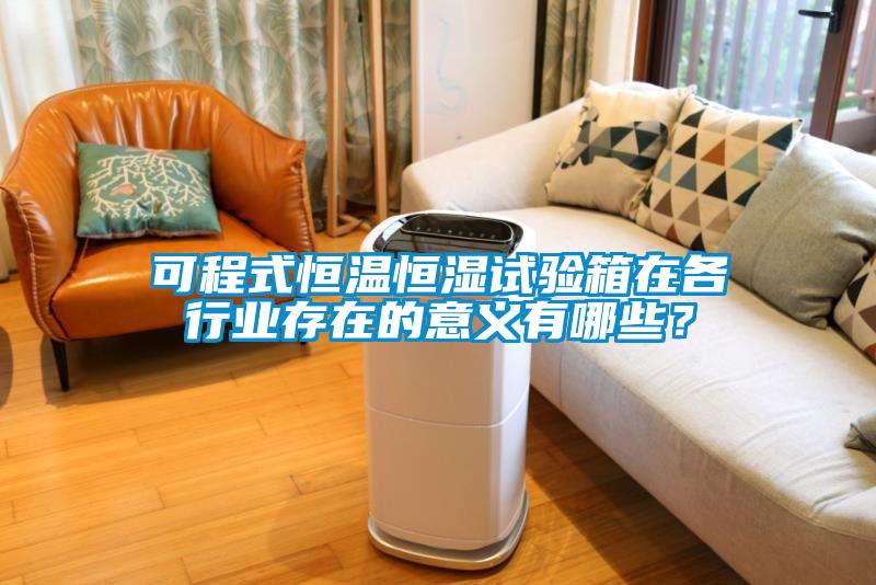 可程式恒溫恒濕試驗箱在各行業存在的意義有哪些？