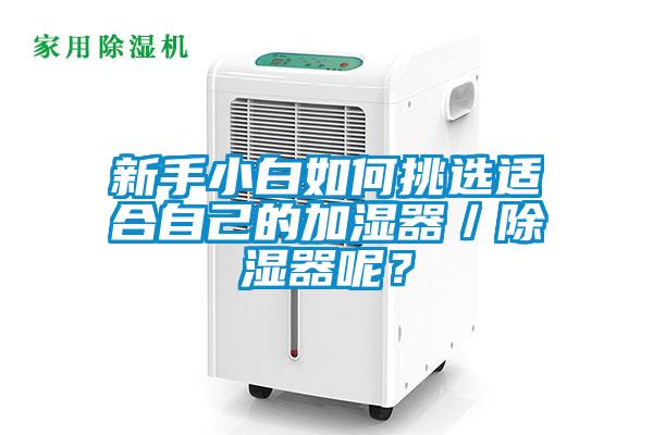 新手小白如何挑選適合自己的加濕器／除濕器呢？
