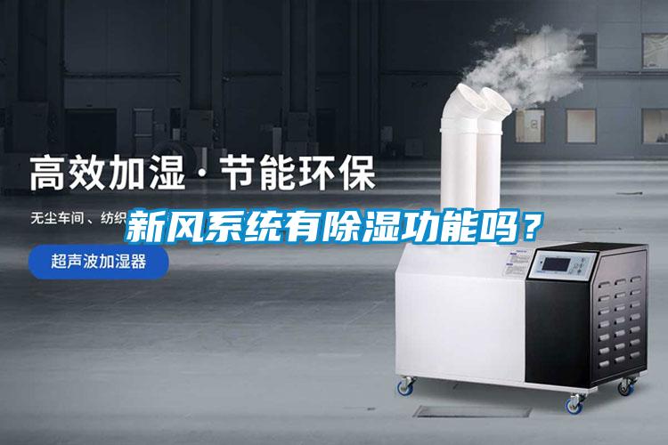 新風系統有除濕功能嗎？