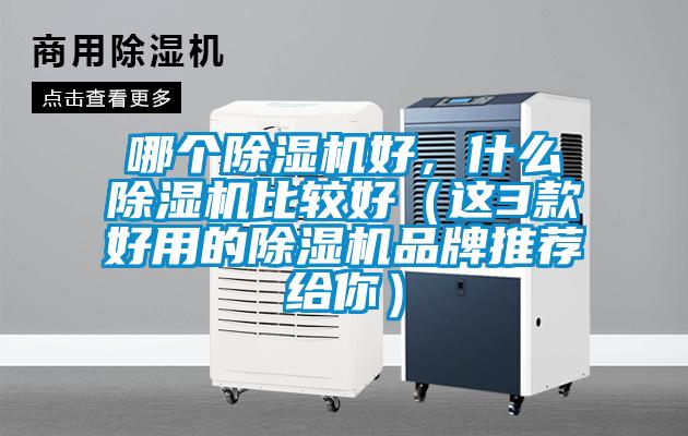 哪個除濕機好，什么除濕機比較好（這3款好用的除濕機品牌推薦給你）