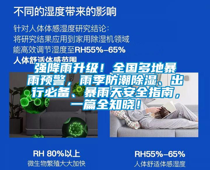 強降雨升級！全國多地暴雨預警，雨季防潮除濕、出行必備、暴雨天安全指南，一篇全知曉！