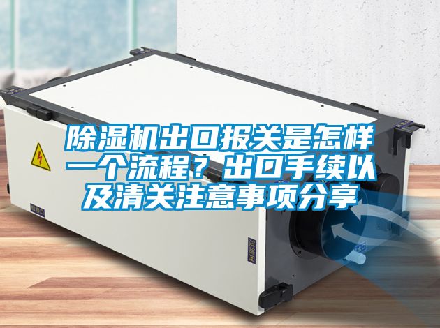 除濕機出口報關是怎樣一個流程？出口手續以及清關注意事項分享