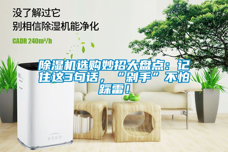 除濕機(jī)選購(gòu)妙招大盤點(diǎn)：記住這3句話，“剁手”不怕踩雷！