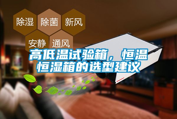 高低溫試驗箱，恒溫恒濕箱的選型建議