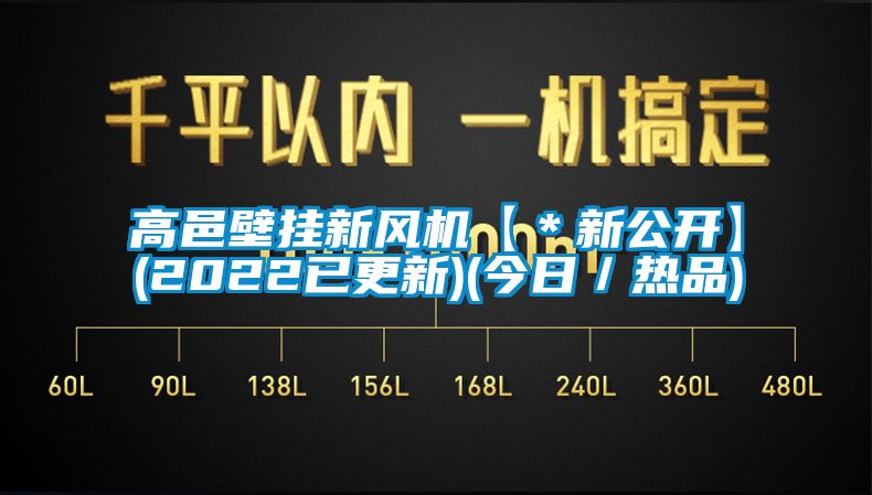 高邑壁掛新風機【＊新公開】(2022已更新)(今日／熱品)